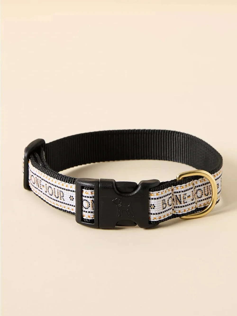 NWT Anthropologie “Bone-Jour” Up Country Bistro Tile Dog Collar Size Small